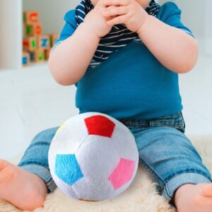 Milageto Multifunctional Plush Football Toy 17cm Diameter Plush Pillow, Ball Soft Soccer Stuffed Plush Toy for Birthday Gifts Children Baby Room, Colorful