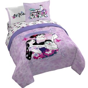 Disney Encanto The Magical Madrigal Sisters 7 Piece Queen Size Bed Set - Includes Comforter & Sheet Set Bedding - Super Soft Fade Resistant Microfiber (Official Product)