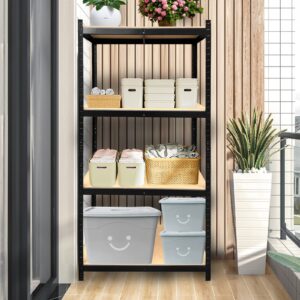 Garage Storage Shelves, 5-Tier Adjustable Metal Shelves for Storage, Shelving Unit Utility Rack Shelves for Warehouse Pantry Closet Kitchen, Organization Multipurpose Shelf 28"L x 12" D x 59" H, Black