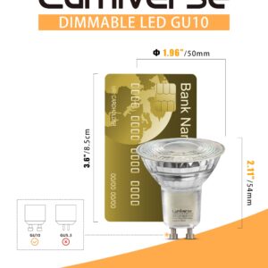 Lumiverse GU10 LED Bulbs, Dimmable, 2700K Soft Warm White, 5.5W 500lm [50W Equivalent], Par16 Led Bulbs for Track Lighting, 40° Beam Angle, ampoule led, UL Listed, 6 Pack