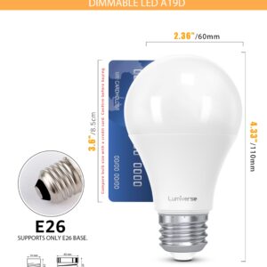 Lumiverse A19 Led Light Bulb, 9 Watt [60W Equivalent], 2700K Soft White, E26 Base Bulb, Non-dimmable, 800lm Light Bulbs, UL Listed, 24 Pack