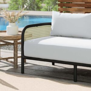 Modway Hanalei Outdoor Patio Sofa in Ivory White