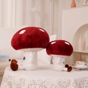 Rorutose Cute 3D Mushroom Plush Pillow Stuffed Pillow for Holiday, Birthday, Interior Decoration Garden Wedding Decoration (A Small Pillow)