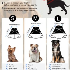 Dog Cone for Dogs After Surgery, Soft Dog Recovery Cone, Breathable Dog Cones for Large and Medium Small Dogs,Adjustable Dog Recovery Collar for Pets,Wound Healing Safety E-Collar (Medium Dog)