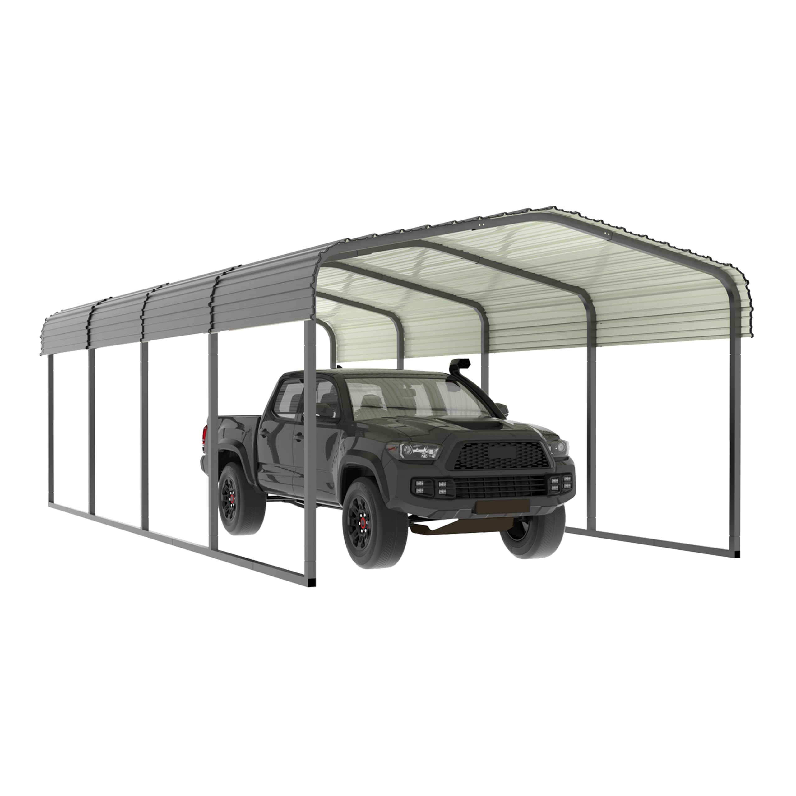 VEIKOU 12' x 20' Carport, Upgraded Metal Carport with Heavy Duty Thicken Steel Roof, Extra Large Car Port for Cars, Car Shelter & Shade