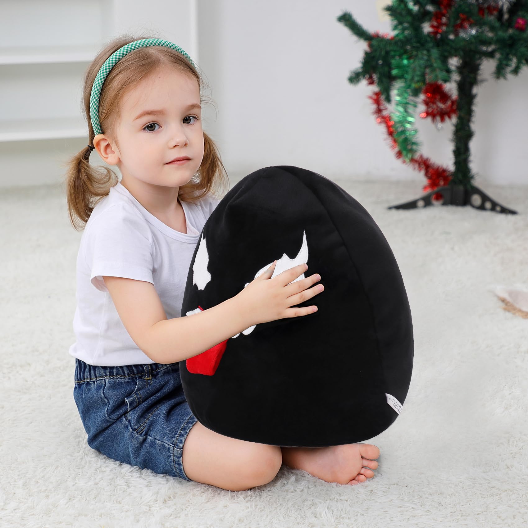 Global Park Venom Plush Toys with Elastic Tongue 17in, Stuffed Pillow Cute Animal Doll Soft Plushies Gift for Boys Girls