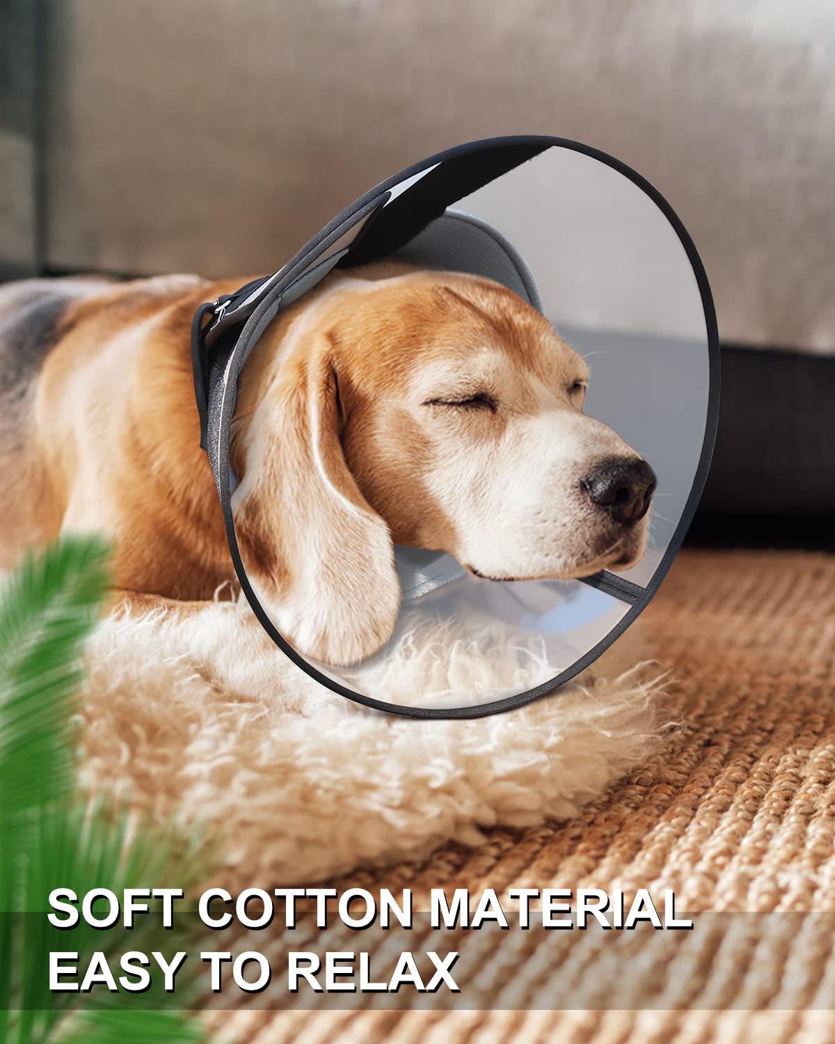 Dog Cone for Dogs After Surgery, Soft Dog Recovery Cone, Breathable Dog Cones for Large and Medium Small Dogs,Adjustable Dog Recovery Collar for Pets,Wound Healing Safety E-Collar (Medium Dog)