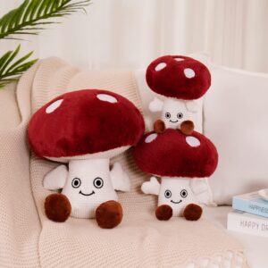 rorutose cute 3d mushroom plush pillow stuffed pillow for holiday, birthday, interior decoration garden wedding decoration (a small pillow)