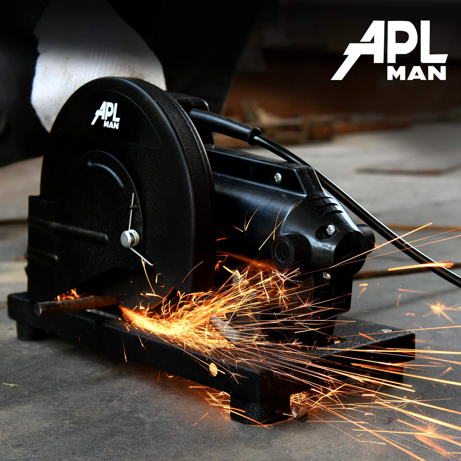 APLMAN 6 Inch Cut off Saw Metal Cutting Chop Saw Miter Saw 45° Angle iron/Rebar/Iron/Plastic Cutting