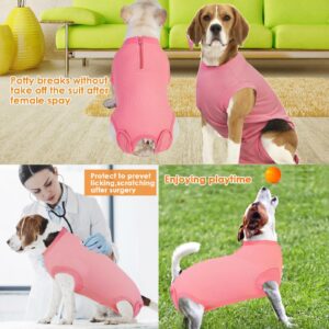 Wabdhaly Dog Surgery Recovery Suit for Female Spay,Puppy Surgical Recovery Zip Up Suit,Anti-Licking Bodysuit for Abdominal Wounds,Cone Alternative Recovery Blank Suit for Dogs