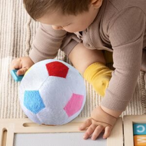 Milageto Multifunctional Plush Football Toy 17cm Diameter Plush Pillow, Ball Soft Soccer Stuffed Plush Toy for Birthday Gifts Children Baby Room, Colorful