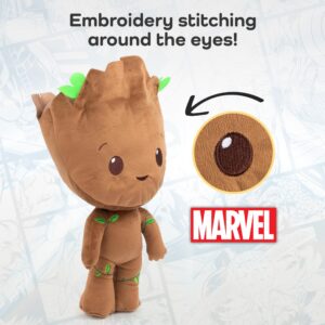 Marvel Guardians of The Galaxy Groot Stuffed Pillow Buddy - Super Soft Polyester Microfiber, 14 inch (Official Product)