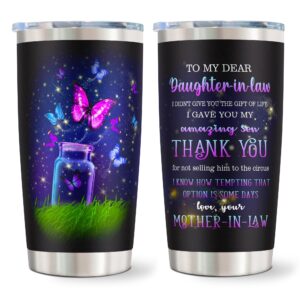 daughter in law gifts, best daughter in law birthday gifts, to my daughter in law gifts ideas, gifts for daughter in law coffee tumbler mug 20oz(1 pc)