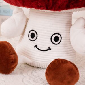 Rorutose Cute 3D Mushroom Plush Pillow Stuffed Pillow for Holiday, Birthday, Interior Decoration Garden Wedding Decoration (A Small Pillow)