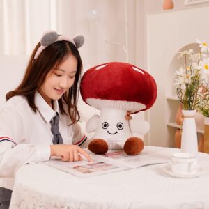 Rorutose Cute 3D Mushroom Plush Pillow Stuffed Pillow for Holiday, Birthday, Interior Decoration Garden Wedding Decoration (A Small Pillow)