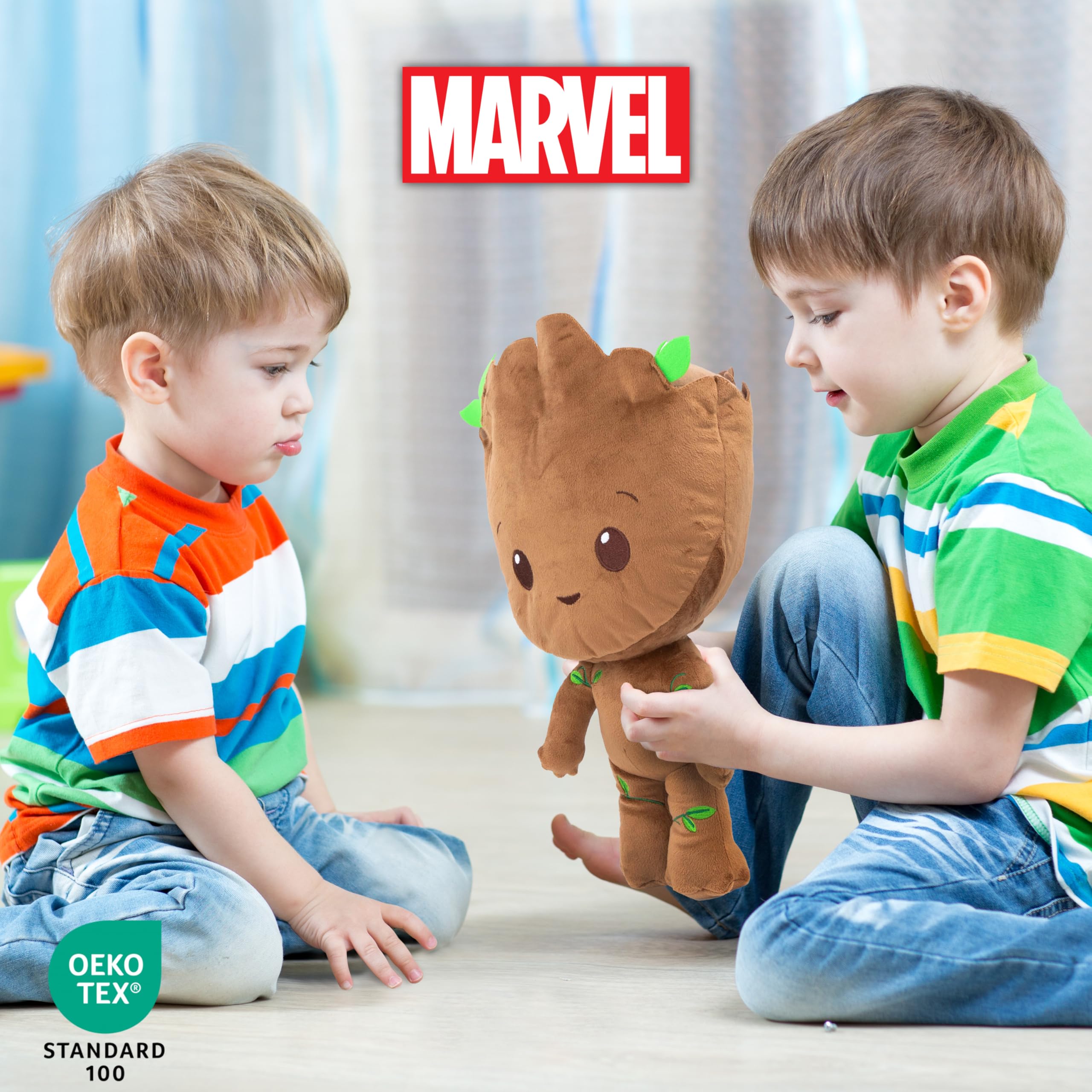 Marvel Guardians of The Galaxy Groot Stuffed Pillow Buddy - Super Soft Polyester Microfiber, 14 inch (Official Product)