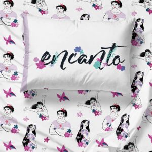 Disney Encanto The Magical Madrigal Sisters 7 Piece Queen Size Bed Set - Includes Comforter & Sheet Set Bedding - Super Soft Fade Resistant Microfiber (Official Product)