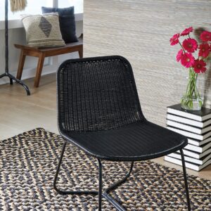 Signature Design by Ashley Daviston 16.75" Accent Chair, Black