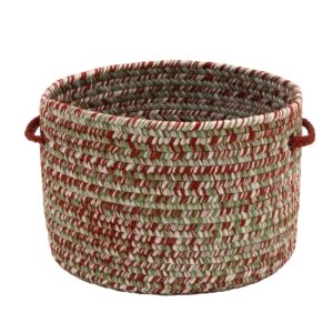 Colonial Mills Tweed Decorative Braided Basket, 14"x14"x10", Holiday Blend