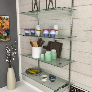 Econoco Tempered Glass Shelves, 8'' x 36'' Glass Shelves (Pack of 5)