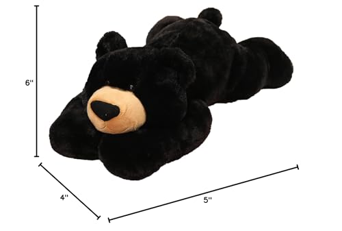 ronivia Weighted Stuffed Animals, Weighted Bear Stuffed Animal Toy Cute Black Bear Plush Pillow Weighted Plush Animals Toy, 11.8"