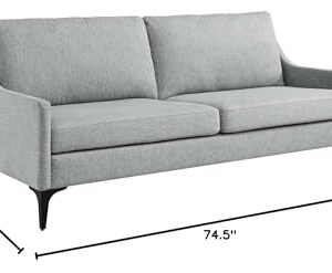 Modway EEI-6019-LGR Corland Upholstered Fabric Sofa, Light Gray