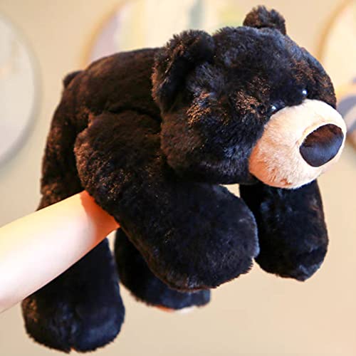 ronivia Weighted Stuffed Animals, Weighted Bear Stuffed Animal Toy Cute Black Bear Plush Pillow Weighted Plush Animals Toy, 11.8"