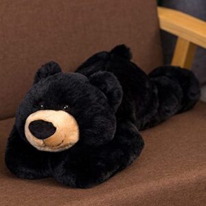 ronivia Weighted Stuffed Animals, Weighted Bear Stuffed Animal Toy Cute Black Bear Plush Pillow Weighted Plush Animals Toy, 11.8"