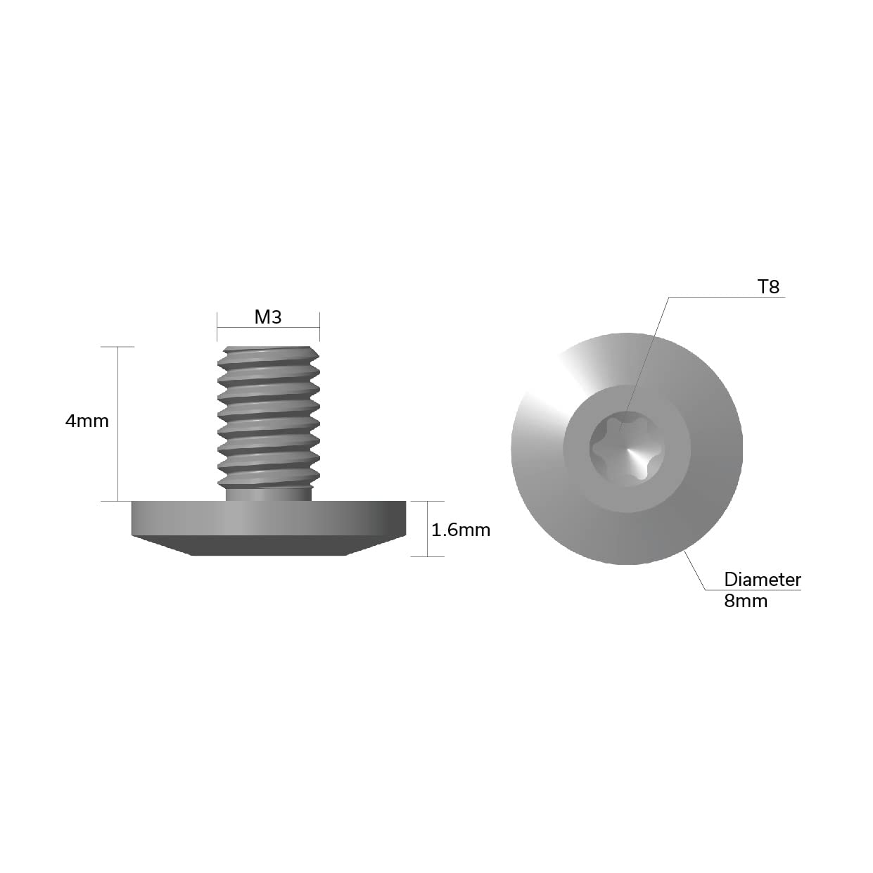 CIVIVI Stainless Steel Pivot Screw CA-11B