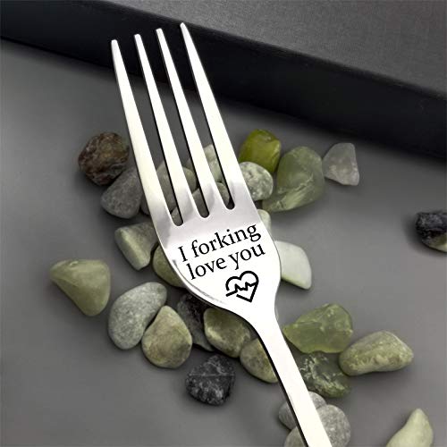 I Forking Love You Fork Gifts for Him Her Couples Gifts for Boyfriend Girlfriend Funny Anniversary Christmas Gift for Husband Wife Couple Forks