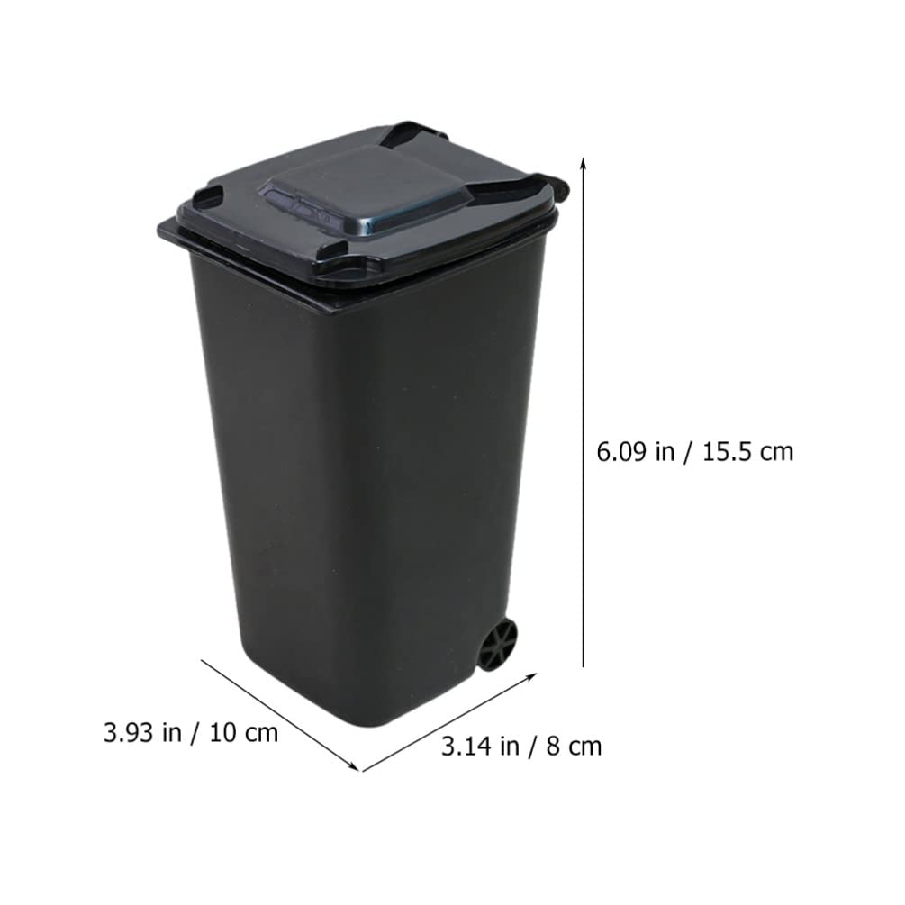 Compost Bin Recycle Bin 3 Pcs Mini Curbside Garbage Trash Bin Pen Holder Recycle Can Set Pencil Cup Desktop Organizer for Home Office Black Green Compost Bin Recycle Bin