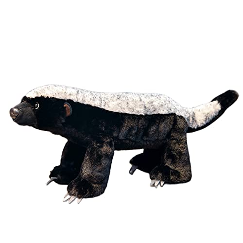 FRANKIEZHOU Honey Badger Stuffed Animal-Black 15.75",Realistic Badger Plush Toy, Honey Badger Stuffed Toy,Soft and Durable, Toy for Boy,Girl Toys,Gifts for Kids,Pillow Animals, Home Decor,Hugging Toy