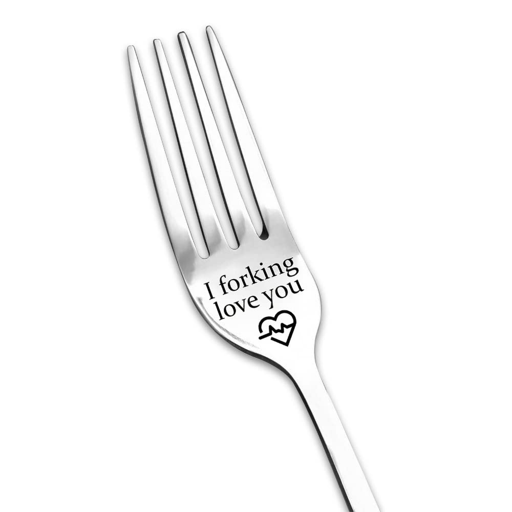 I Forking Love You Fork Gifts for Him Her Couples Gifts for Boyfriend Girlfriend Funny Anniversary Christmas Gift for Husband Wife Couple Forks