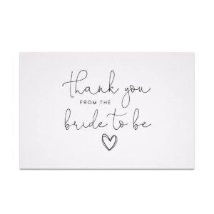 All Ewired Up Thank You From The Bride To Be Heart Cards with Kraft Envelopes, Box of 30, Folded, Tented, Bulk, Wedding, Bridal Shower, Bachelorette Party, Hen's Night, Rehearsal Dinner