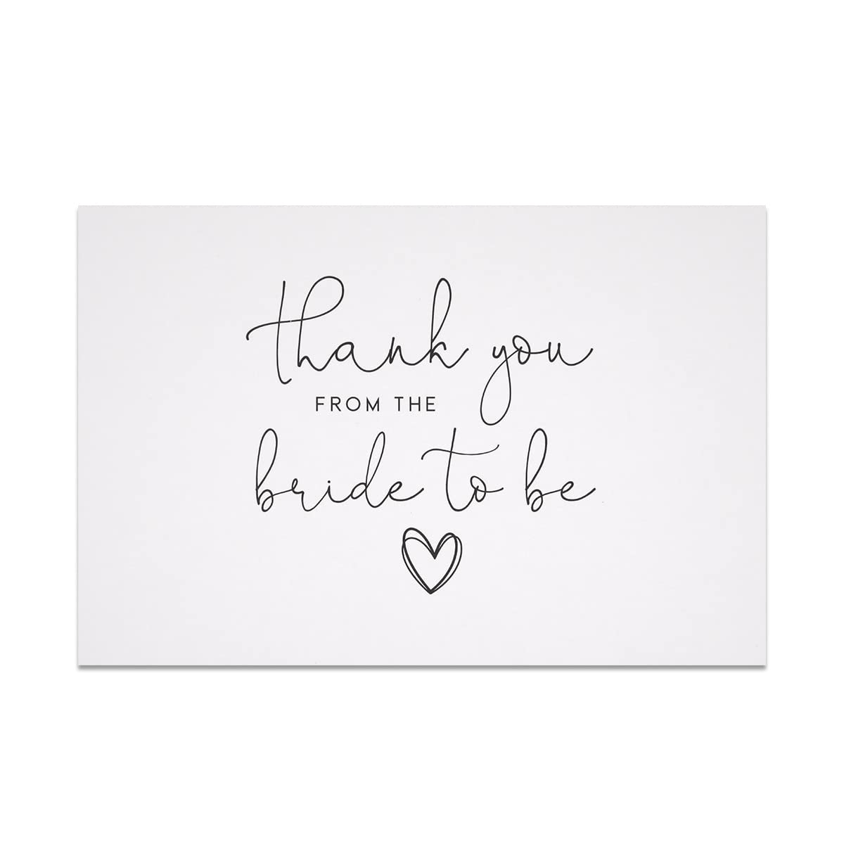 All Ewired Up Thank You From The Bride To Be Heart Cards with Kraft Envelopes, Box of 30, Folded, Tented, Bulk, Wedding, Bridal Shower, Bachelorette Party, Hen's Night, Rehearsal Dinner