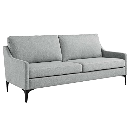 Modway EEI-6019-LGR Corland Upholstered Fabric Sofa, Light Gray