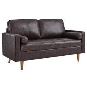 modway valour love seats, loveseat, brown