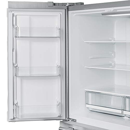 Forno Salerno 36" Side-by-Side Refrigerator and Freezer with 20 Cubic Ft.- Stainless Steel French Door Built-In Ice Maker Fridge