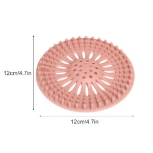 BEIJIALY 4 Pcs Drain Hair Catcher Round Silicone Hair Stopper Strainer Covers Drain Protectors with Suction Cups Easy to Install and Clean Suit for Bathroom Bathtub Kitchen