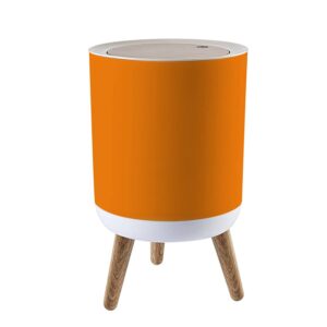 lgcznwdfhtz small trash can with lid for bathroom kitchen office diaper safety orange solid color plain color empty space copy space bedroom garbage trash bin dog proof waste basket cute decorative