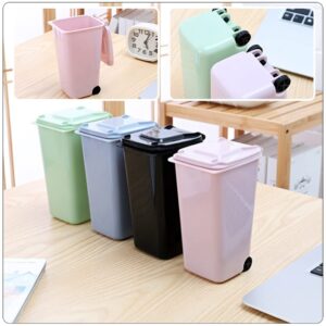 Compost Bin Recycle Bin 3 Pcs Mini Curbside Garbage Trash Bin Pen Holder Recycle Can Set Pencil Cup Desktop Organizer for Home Office Black Green Compost Bin Recycle Bin