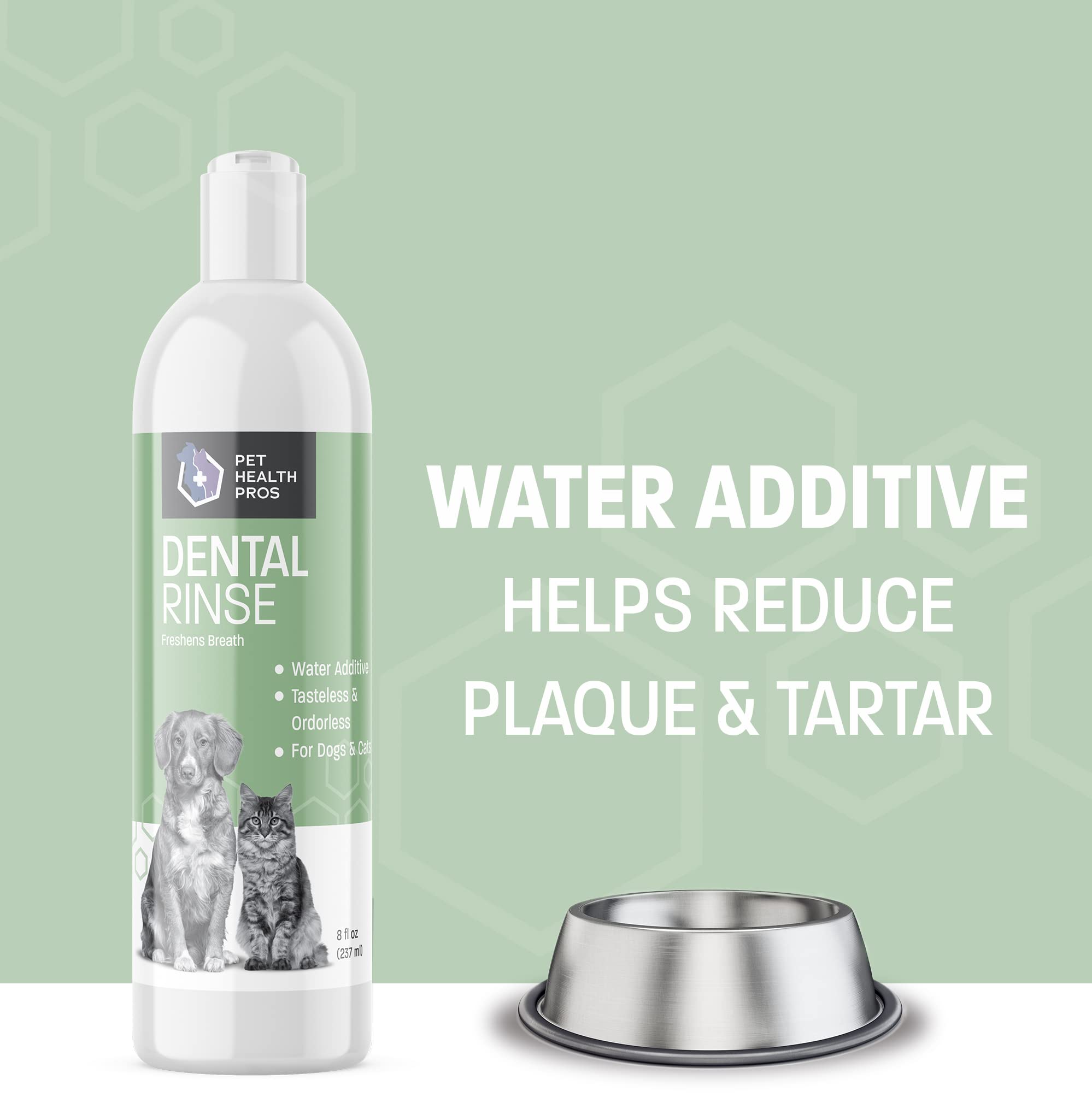 Pet Health Pros Dog Breath Water Additive - Cat & Dog Water Additive for Dental Care - Dog Dental Water Additive for Dogs Teeth and Bad Breath Treatment for Dogs and Cats - Odorless & Tasteless - 8 oz