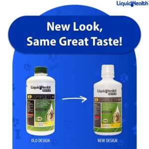 LiquidHealth 32 Oz K9 Complete 8-in-1 Liquid Multivitamin for Dogs & Puppies, All in One Complete Formula, Senior Puppy Dog Diet, Canine Vitamins, Skin and Coat, Joint Health, Immune Support (2 Pack)