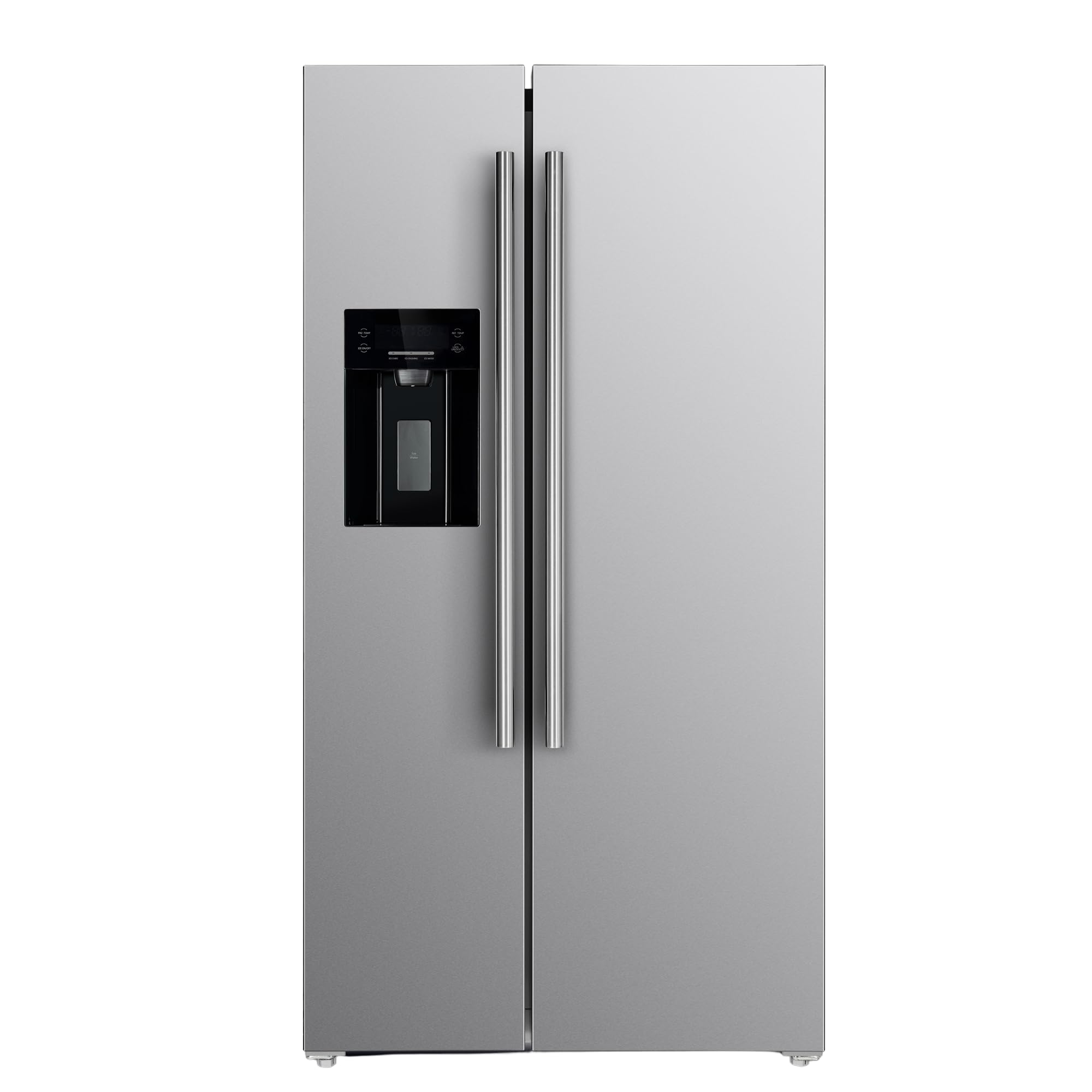 Forno Salerno 36" Side-by-Side Refrigerator and Freezer with 20 Cubic Ft.- Stainless Steel French Door Built-In Ice Maker Fridge