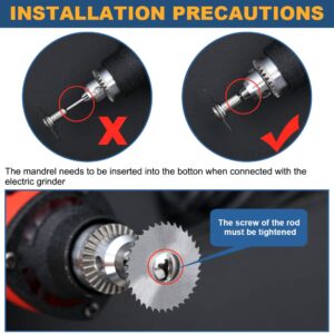 Drill Saw Blades for Dremel Rotary Tool 6Pcs HSS Saw Disc Wheel Cutting Blades with 2Pcs 1/8" Round Shank,1Pcs 1/4" Round Shank for Wood Plastic Aluminum Cutting(One Screwdriver)