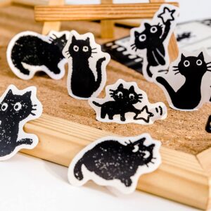 Obujopal Small Cute Cat Stickers for Scrapbooking Bullet Journal DIY Decoration Journaling Planners Suitcase Diary Notebooks, Album Laptop Phone Case Art Craft, 45 Designs…