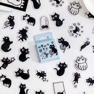 obujopal small cute cat stickers for scrapbooking bullet journal diy decoration journaling planners suitcase diary notebooks, album laptop phone case art craft, 45 designs…