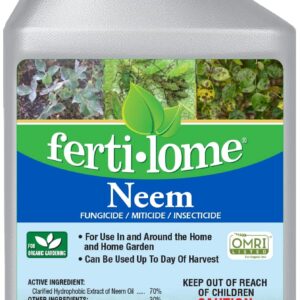 Fertilome (16092) Neem Oil Concentrate Insecticide, Controls Aphids, Spider Mites, Scale and Beetles, OMRI Listed (16 oz)