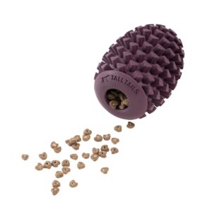 tall tails natural rubber pinecone reward toy for dogs toy - use with spreadable treats and kibble