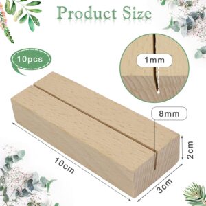 TINSKY 12 Pack Wood Place Card Holders Wooden Stands for Acrylic Signs Table Number Stands Picture Holders for Wedding Dinner Home Party Events Decoration Christmas Decoration (Wood)